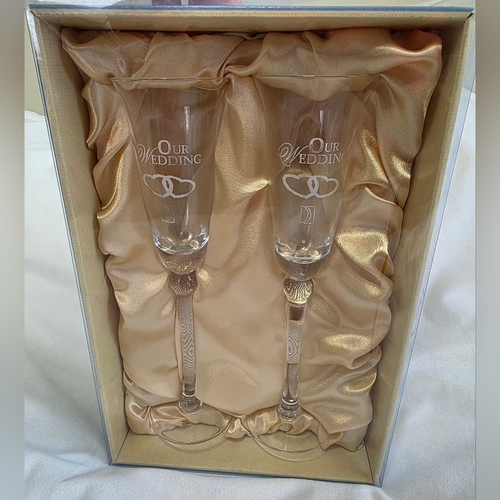 Carnival Cruise Lines "Our Wedding" Champagne Flutes- Set of 2